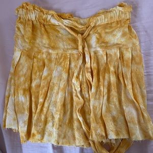Urban outfitters yellow mini skirt